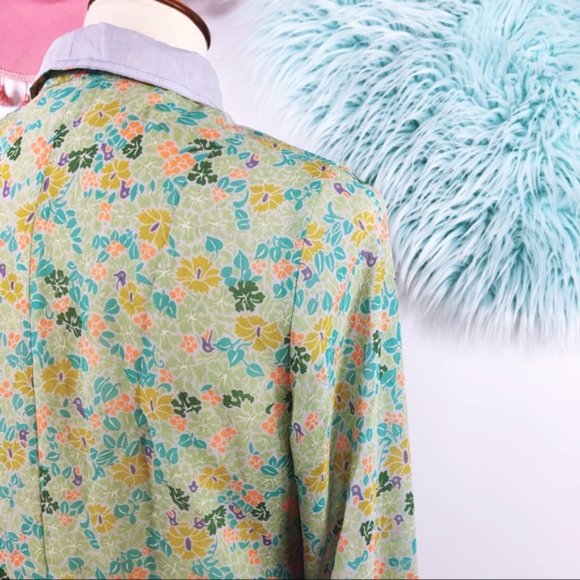 🍀 Vtg Spring Pleated Secretary Dress - Picture 6 of 9